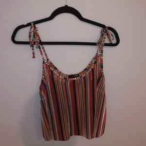 AQUA striped multicolored top